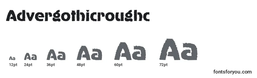 Размеры шрифта Advergothicroughc