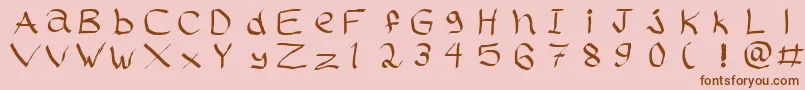 Rasstapp1.02 Font – Brown Fonts on Pink Background