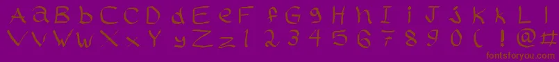 Police Rasstapp1.02 – polices brunes sur fond violet
