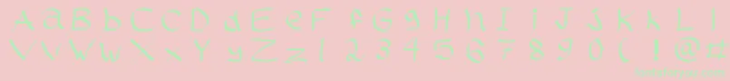 Rasstapp1.02 Font – Green Fonts on Pink Background