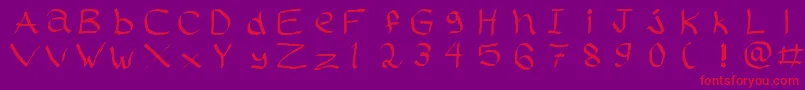 Rasstapp1.02 Font – Red Fonts on Purple Background