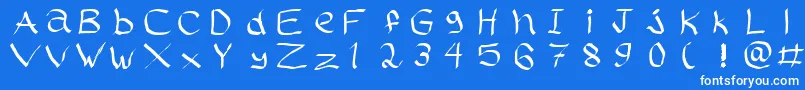 フォントRasstapp1.02 – 青い背景に白い文字