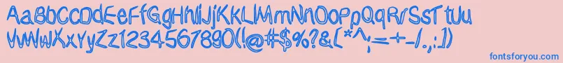 Saiba mais sobre a fonte Janky Fonte Janky – fontes azuis em um fundo rosa