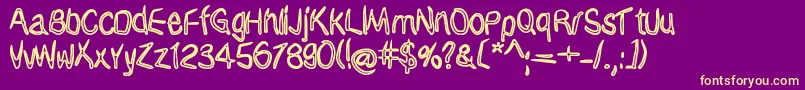 More about Janky Font Janky Font – Yellow Fonts on Purple Background