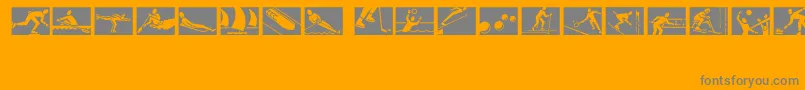 SportsTwoMt Font – Gray Fonts on Orange Background