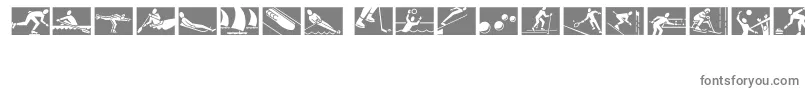 フォントSportsTwoMt – 白い背景に灰色の文字