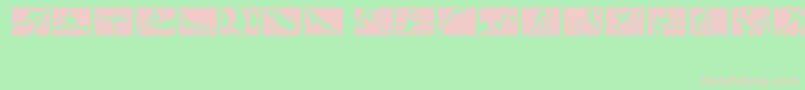 フォントSportsTwoMt – 緑の背景にピンクのフォント