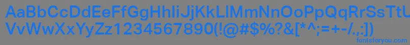 AktivgroteskcorpMedium Font – Blue Fonts on Gray Background