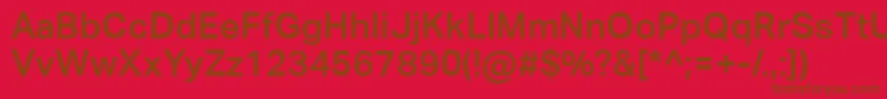 AktivgroteskcorpMedium Font – Brown Fonts on Red Background
