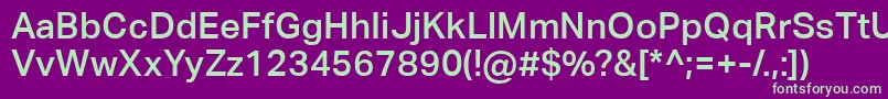 AktivgroteskcorpMedium Font – Green Fonts on Purple Background