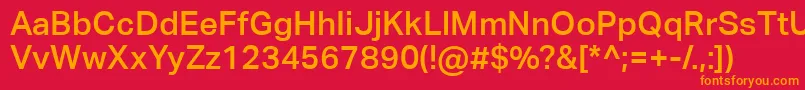 AktivgroteskcorpMedium Font – Orange Fonts on Red Background