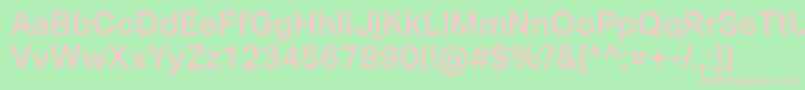 AktivgroteskcorpMedium Font – Pink Fonts on Green Background