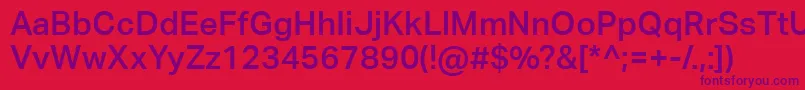 AktivgroteskcorpMedium Font – Purple Fonts on Red Background