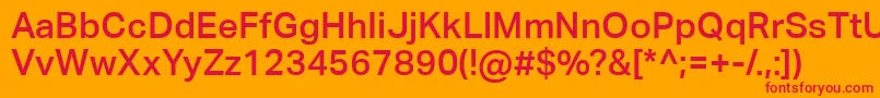 AktivgroteskcorpMedium Font – Red Fonts on Orange Background