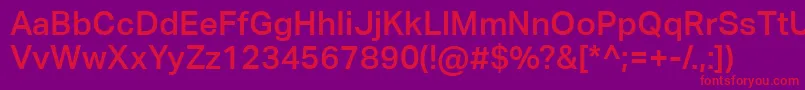 AktivgroteskcorpMedium Font – Red Fonts on Purple Background
