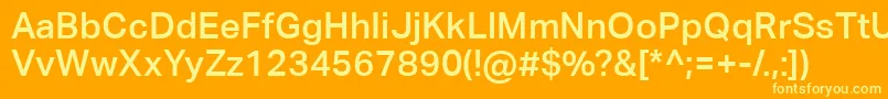 AktivgroteskcorpMedium Font – Yellow Fonts on Orange Background