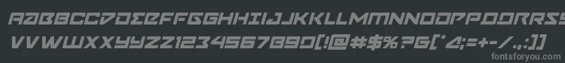 Navycadetital Font – Gray Fonts on Black Background