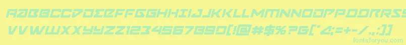 Шрифт Navycadetital – зелёные шрифты на жёлтом фоне