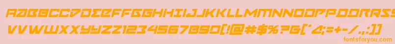 Navycadetital Font – Orange Fonts on Pink Background