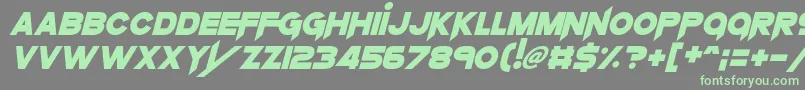 KnifePrincess Font – Green Fonts on Gray Background