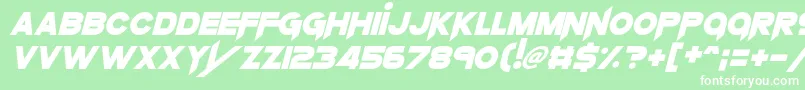 KnifePrincess Font – White Fonts on Green Background