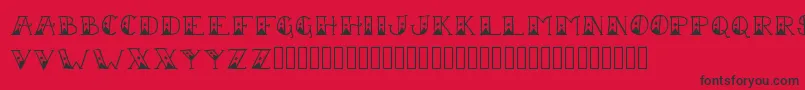 SailorScrawlFancy Font – Black Fonts on Red Background