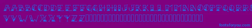 SailorScrawlFancy Font – Blue Fonts on Purple Background