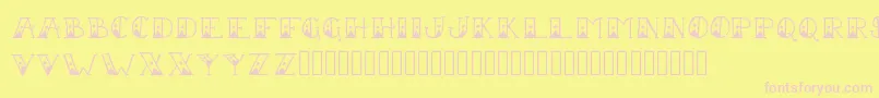 SailorScrawlFancy Font – Pink Fonts on Yellow Background