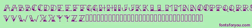 SailorScrawlFancy Font – Purple Fonts on Green Background