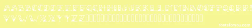 SailorScrawlFancy Font – White Fonts on Yellow Background