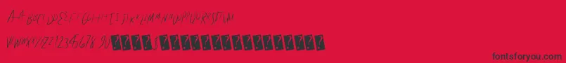 Litehand Font – Black Fonts on Red Background