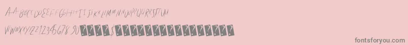Litehand Font – Gray Fonts on Pink Background