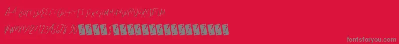 Police Litehand – polices grises sur fond rouge