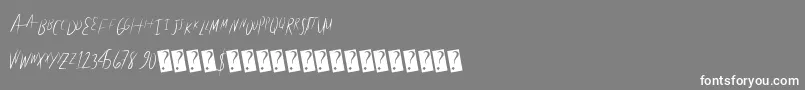 フォントLitehand – 灰色の背景に白い文字