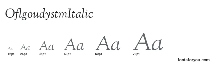 OflgoudystmItalic Font Sizes