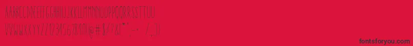 AracneUltraCondensedLight Font – Black Fonts on Red Background