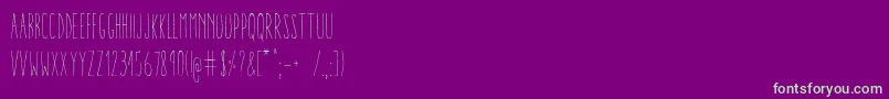 AracneUltraCondensedLight Font – Green Fonts on Purple Background