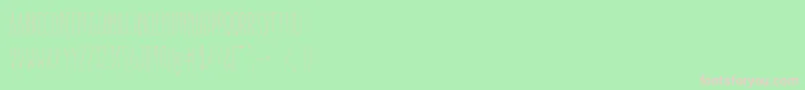 Czcionka AracneUltraCondensedLight – różowe czcionki na zielonym tle