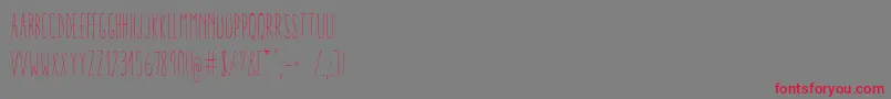 fuente AracneUltraCondensedLight – Fuentes Rojas Sobre Fondo Gris