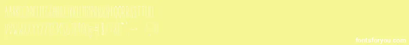 Police AracneUltraCondensedLight – polices blanches sur fond jaune