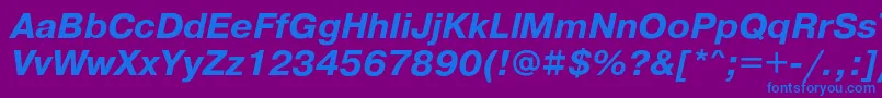 PragmaticacBolditalic Font – Blue Fonts on Purple Background