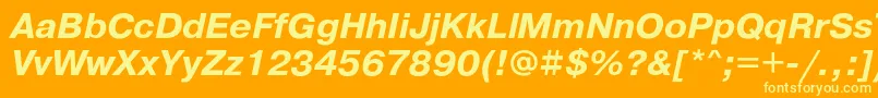 PragmaticacBolditalic Font – Yellow Fonts on Orange Background