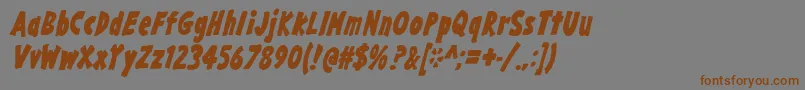 GargleCdBdIt Font – Brown Fonts on Gray Background