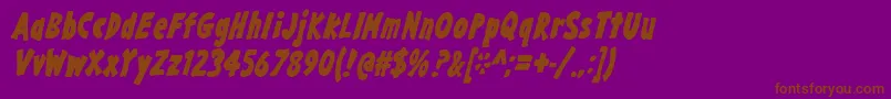 GargleCdBdIt-fontti – ruskeat fontit violetilla taustalla