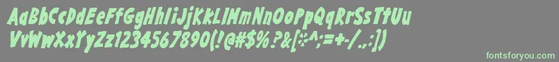 GargleCdBdIt Font – Green Fonts on Gray Background