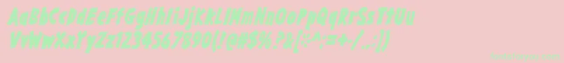 GargleCdBdIt Font – Green Fonts on Pink Background