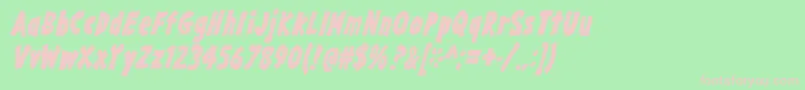 GargleCdBdIt Font – Pink Fonts on Green Background