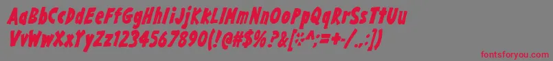 GargleCdBdIt Font – Red Fonts on Gray Background