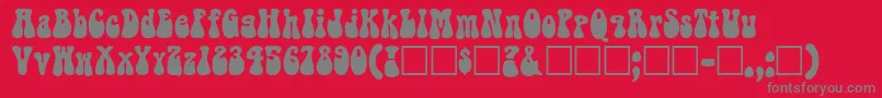 Belbott0-Schriftart – Graue Schriften auf rotem Hintergrund