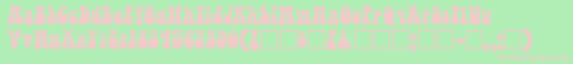 Belbott0 Font – Pink Fonts on Green Background